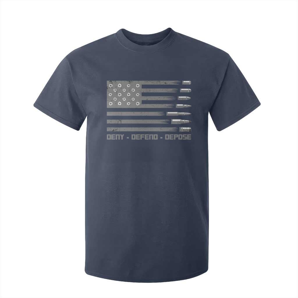 Deny Defend Depose T Shirt For Kid Bullet America Flag TS09 Navy Print Your Wear