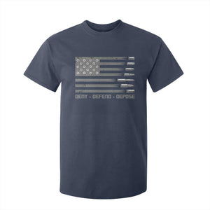 Deny Defend Depose T Shirt For Kid Bullet America Flag TS09 Navy Print Your Wear