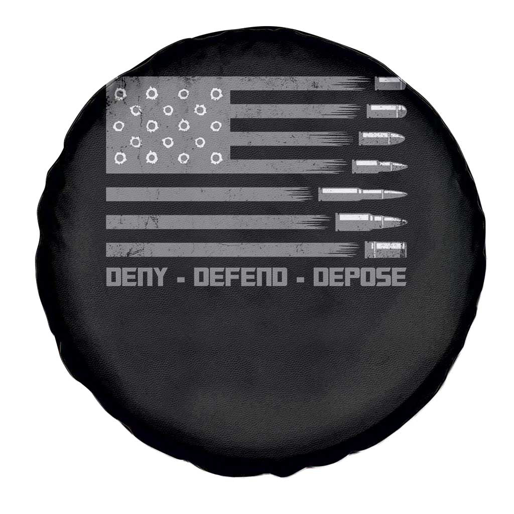 Deny Defend Depose Spare Tire Cover Bullet America Flag TS09 Print Your Wear