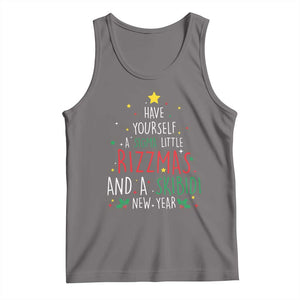 Funny Xmas Tank Top Have Yourself A Sigma Little Rizzmas And A Skibidi New Year TS09 Deep Heather Print Your Wear
