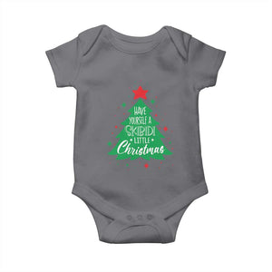 Funny Xmas Baby Onesie Have Yourself A Skibidi Little Rizzmas TS09 Charcoal Print Your Wear