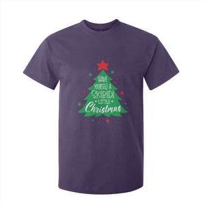 Funny Xmas T Shirt For Kid Have Yourself A Skibidi Little Rizzmas TS09 Purple Print Your Wear