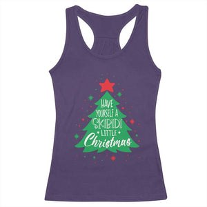 Funny Xmas Racerback Tank Top Have Yourself A Skibidi Little Rizzmas TS09 Purple Print Your Wear