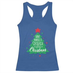 Funny Xmas Racerback Tank Top Have Yourself A Skibidi Little Rizzmas TS09 Royal Blue Print Your Wear
