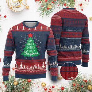 Funny Xmas Ugly Christmas Sweater Have Yourself A Skibidi Little Rizzmas TS09 Burgundy Print Your Wear