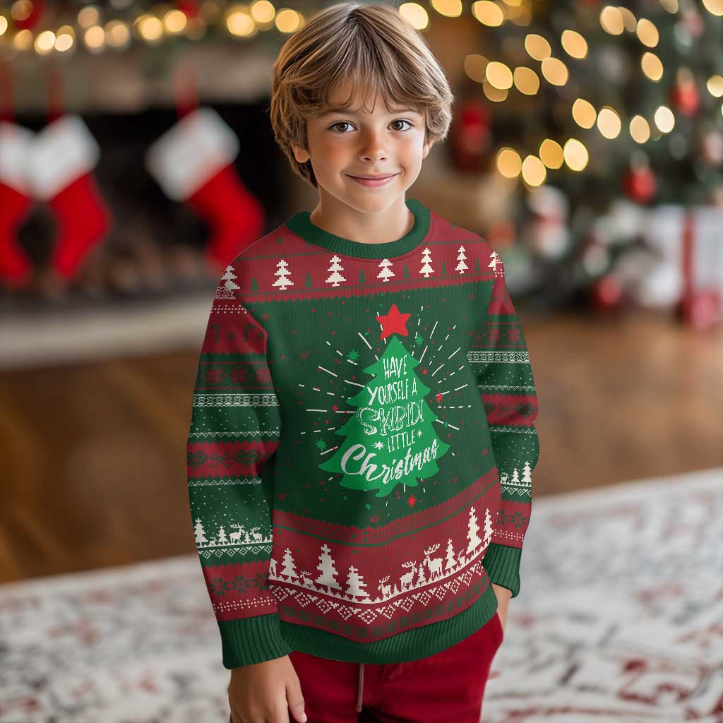 Funny Xmas Ugly Christmas Sweater Have Yourself A Skibidi Little Rizzmas TS09 Christmas Print Your Wear