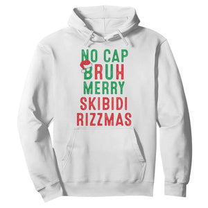 Funny Xmas Hoodie No Cap BRUH Merry Skibidi Rizzmas TS09 White Print Your Wear