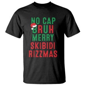 Funny Xmas T Shirt No Cap BRUH Merry Skibidi Rizzmas TS09 Black Print Your Wear