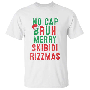 Funny Xmas T Shirt No Cap BRUH Merry Skibidi Rizzmas TS09 White Print Your Wear