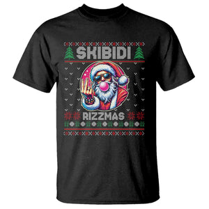 Funny Xmas T Shirt Skibidi Rizzmas Santa Bubble Gum TS09 Black Print Your Wear