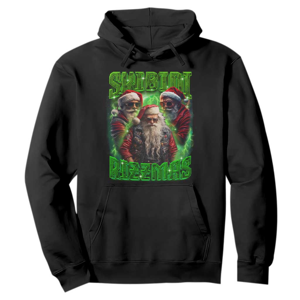 Funny Xmas Hoodie Skibidi Rizzmas Cool Santa Rizz TS09 Black Print Your Wear
