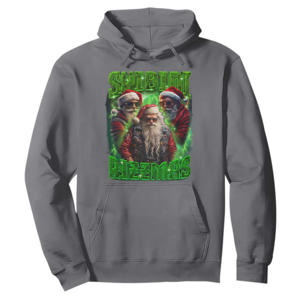 Funny Xmas Hoodie Skibidi Rizzmas Cool Santa Rizz TS09 Charcoal Print Your Wear