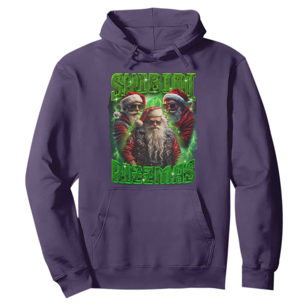 Funny Xmas Hoodie Skibidi Rizzmas Cool Santa Rizz TS09 Purple Print Your Wear