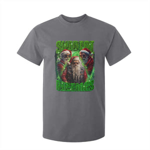 Funny Xmas T Shirt For Kid Skibidi Rizzmas Cool Santa Rizz TS09 Charcoal Print Your Wear