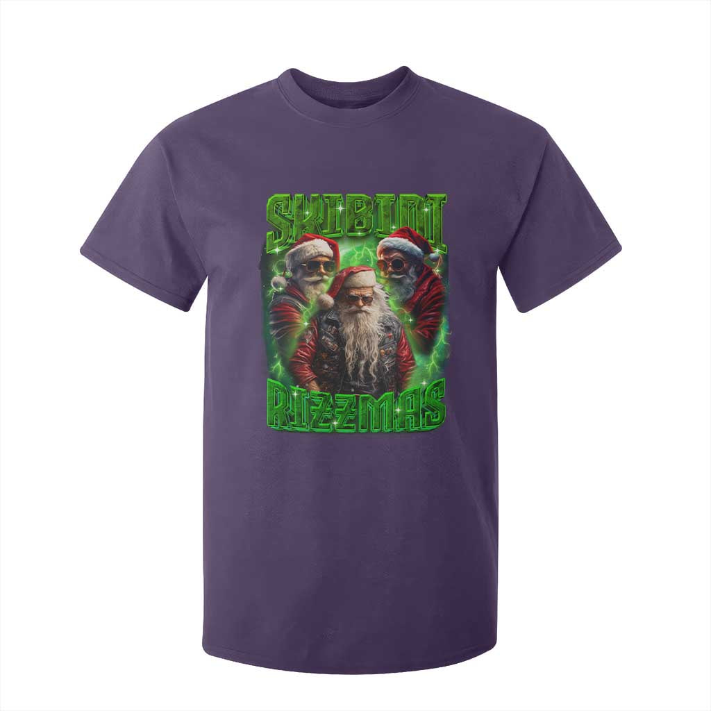 Funny Xmas T Shirt For Kid Skibidi Rizzmas Cool Santa Rizz TS09 Purple Print Your Wear