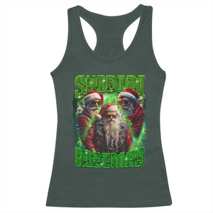 Funny Xmas Racerback Tank Top Skibidi Rizzmas Cool Santa Rizz TS09 Dark Forest Green Print Your Wear