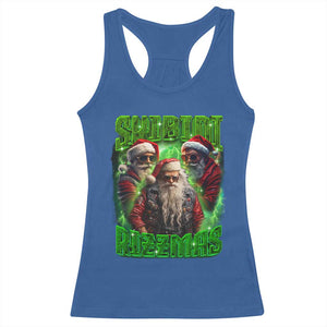 Funny Xmas Racerback Tank Top Skibidi Rizzmas Cool Santa Rizz TS09 Royal Blue Print Your Wear