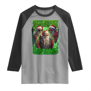 Funny Xmas Raglan Shirt Skibidi Rizzmas Cool Santa Rizz TS09 Sport Gray Black Print Your Wear