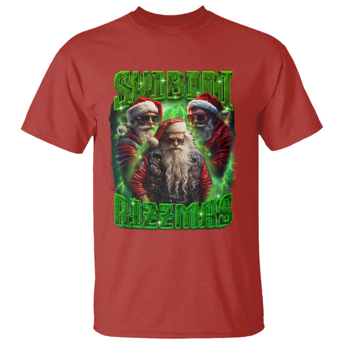 Funny Xmas T Shirt Skibidi Rizzmas Cool Santa Rizz TS09 Red Print Your Wear