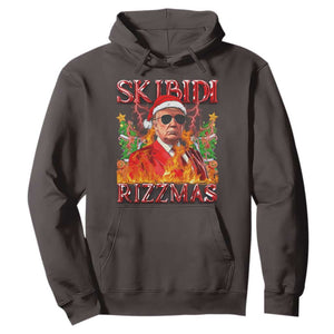 Funny Xmas Trump Hoodie Skibidi Rizzmas Cool Trump Rizz TS09 Dark Chocolate Print Your Wear