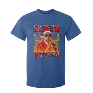 Funny Xmas Trump T Shirt For Kid Skibidi Rizzmas Cool Trump Rizz TS09 Royal Blue Print Your Wear