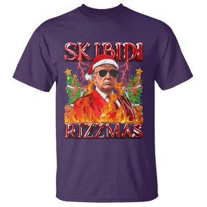 Funny Xmas Trump T Shirt Skibidi Rizzmas Cool Trump Rizz TS09 Purple Print Your Wear