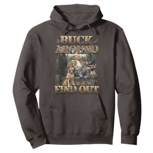 Trump Hunting Hoodie Buck Around And Find Out TS09 Dark Chocolate Print Your Wear