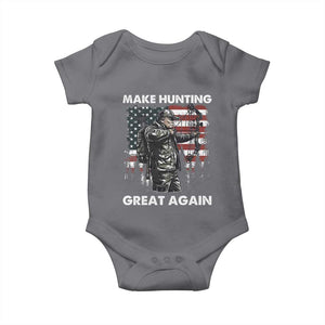 Trump Hunting Baby Onesie Make Hunting Great Again TS09 Charcoal Print Your Wear