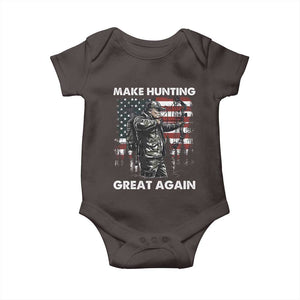 Trump Hunting Baby Onesie Make Hunting Great Again TS09 Dark Chocolate Print Your Wear