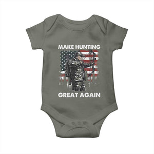 Trump Hunting Baby Onesie Make Hunting Great Again TS09 Military Green Print Your Wear