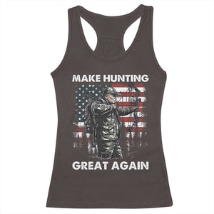 Trump Hunting Racerback Tank Top Make Hunting Great Again TS09 Dark Chocolate Print Your Wear