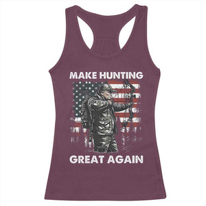 Trump Hunting Racerback Tank Top Make Hunting Great Again TS09 Maroon Print Your Wear