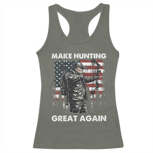 Trump Hunting Racerback Tank Top Make Hunting Great Again TS09 Military Green Print Your Wear