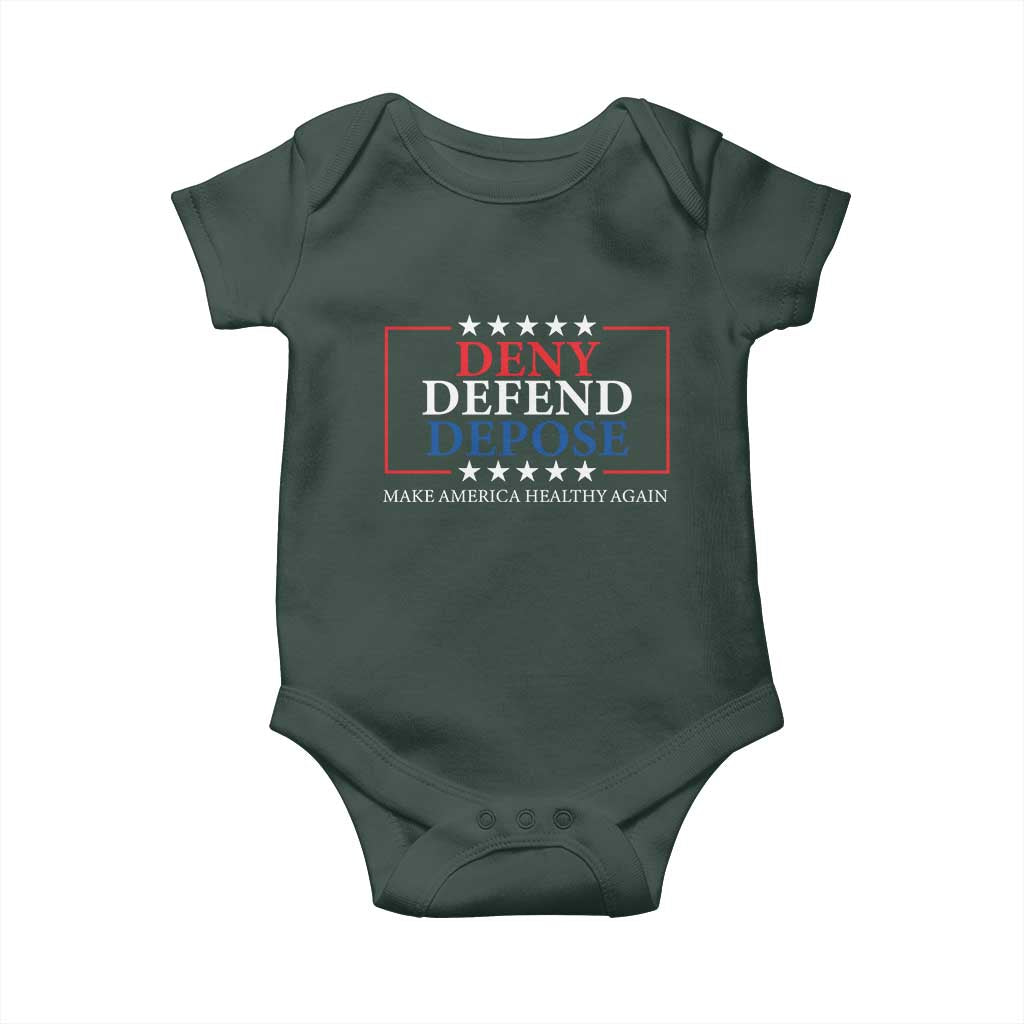 Deny Defend Depose Baby Onesie Make America Healthy Again TS09 Print Your Wear