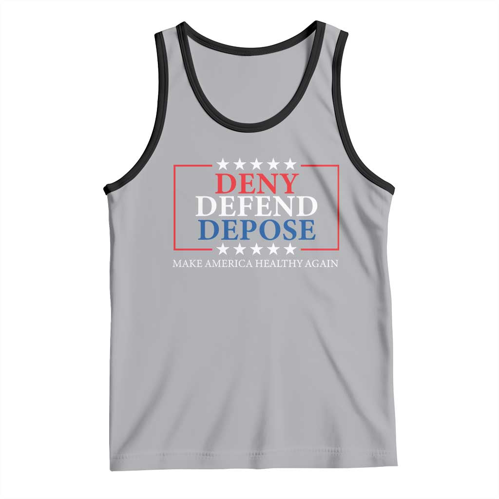 Deny Defend Depose Tank Top Make America Healthy Again TS09 Athletic Heather Black Print Your Wear