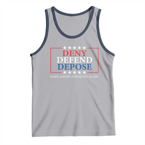 Deny Defend Depose Tank Top Make America Healthy Again TS09 Athletic Heather Navy Print Your Wear