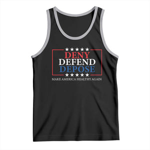 Deny Defend Depose Tank Top Make America Healthy Again TS09 Black Athletic Heather Print Your Wear