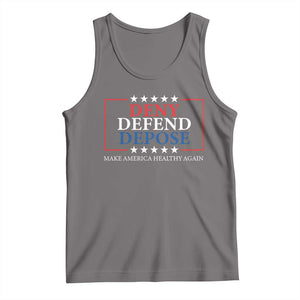 Deny Defend Depose Tank Top Make America Healthy Again TS09 Deep Heather Print Your Wear