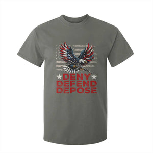 Deny Defend Depose T Shirt For Kid Eagle American Flag TS09 Military Green Print Your Wear
