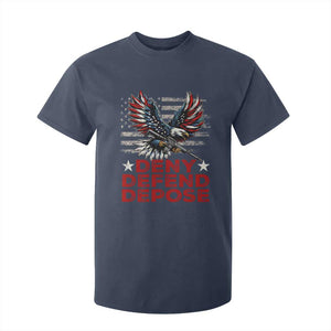 Deny Defend Depose T Shirt For Kid Eagle American Flag TS09 Navy Print Your Wear