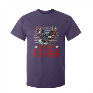 Deny Defend Depose T Shirt For Kid Eagle American Flag TS09 Purple Print Your Wear