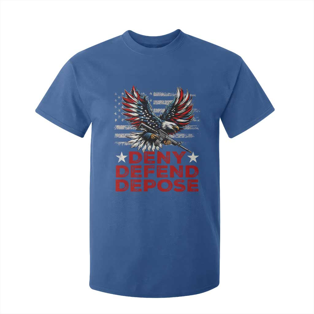 Deny Defend Depose T Shirt For Kid Eagle American Flag TS09 Royal Blue Print Your Wear