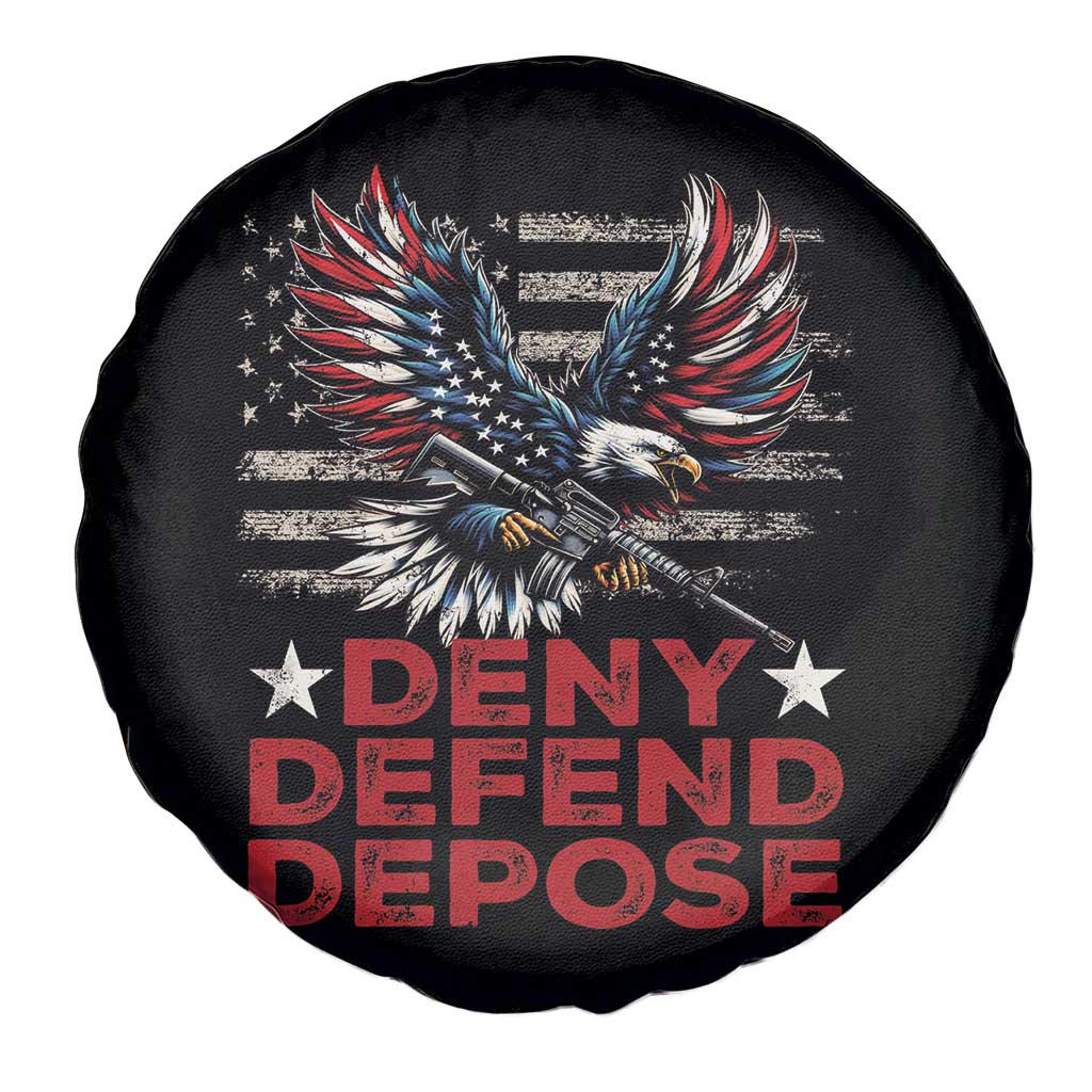 Deny Defend Depose Spare Tire Cover Eagle American Flag TS09 Print Your Wear
