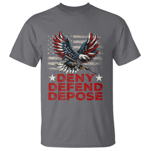 Deny Defend Depose T Shirt Eagle American Flag TS09 Charcoal Print Your Wear