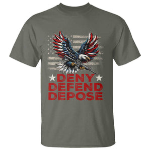 Deny Defend Depose T Shirt Eagle American Flag TS09 Military Green Print Your Wear