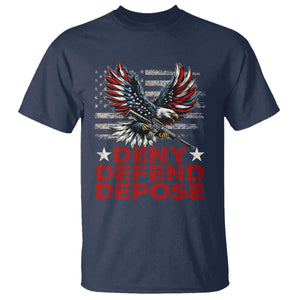Deny Defend Depose T Shirt Eagle American Flag TS09 Navy Print Your Wear