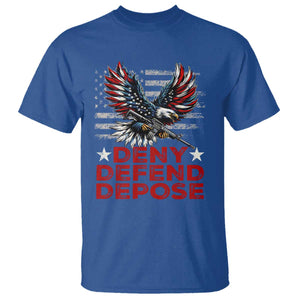 Deny Defend Depose T Shirt Eagle American Flag TS09 Royal Blue Print Your Wear
