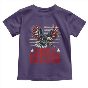 Deny Defend Depose Toddler T Shirt Eagle American Flag TS09 Purple Print Your Wear