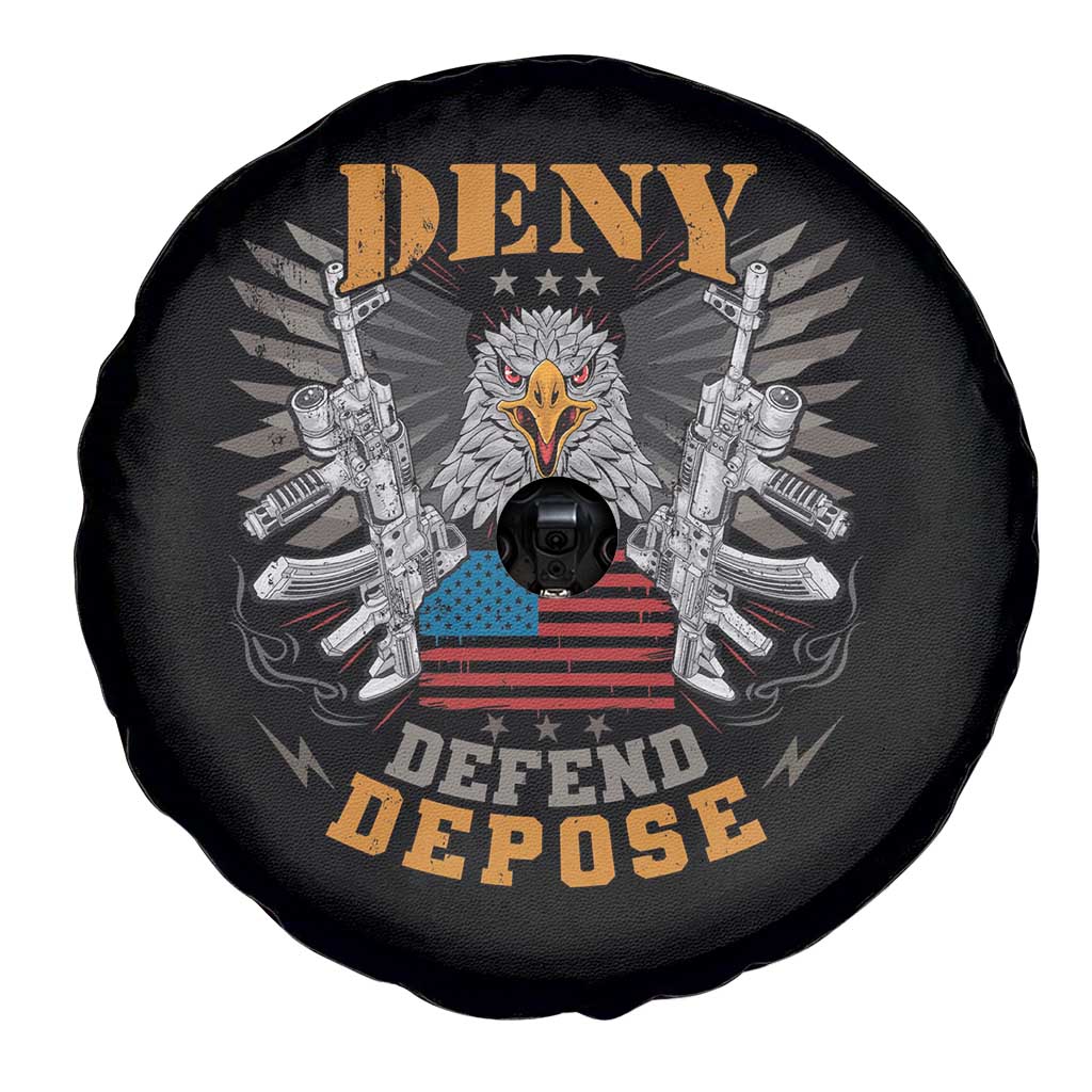 Deny Defend Depose Spare Tire Cover American Eagle Gun TS09 Print Your Wear