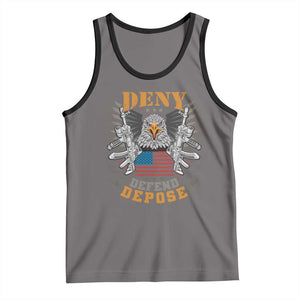 Deny Defend Depose Tank Top American Eagle Gun TS09 Deep Heather Black Print Your Wear